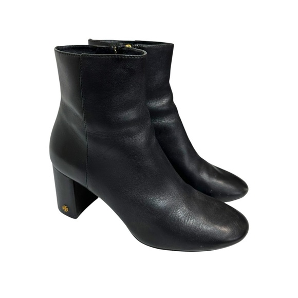 Tory Burch | Brooke Leather Studded Accents Boots | Black Leather | US 6.5 - Picture 1 of 8